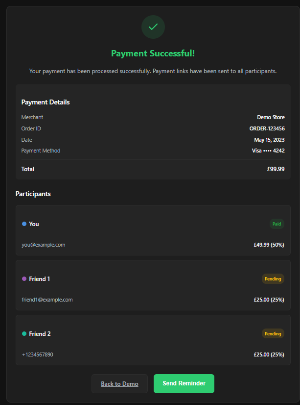 Track payments